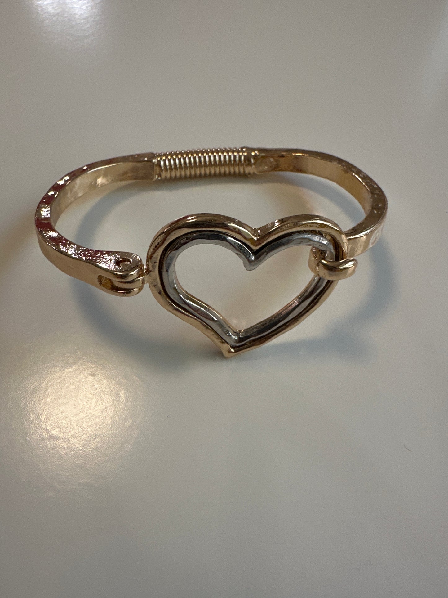 APG 6 Silver and Gold Heart Bracelet