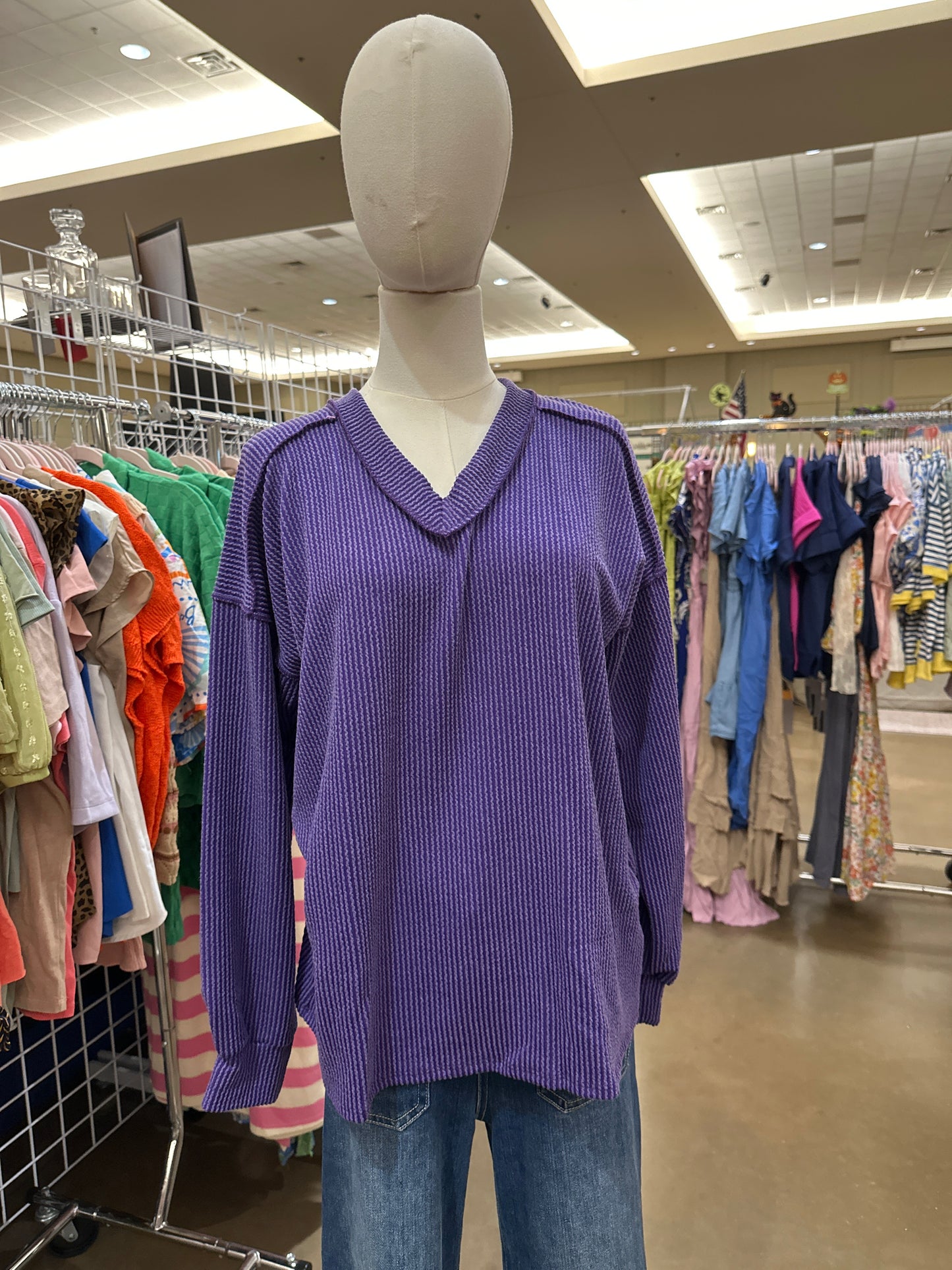 Alina Corded V Neck top