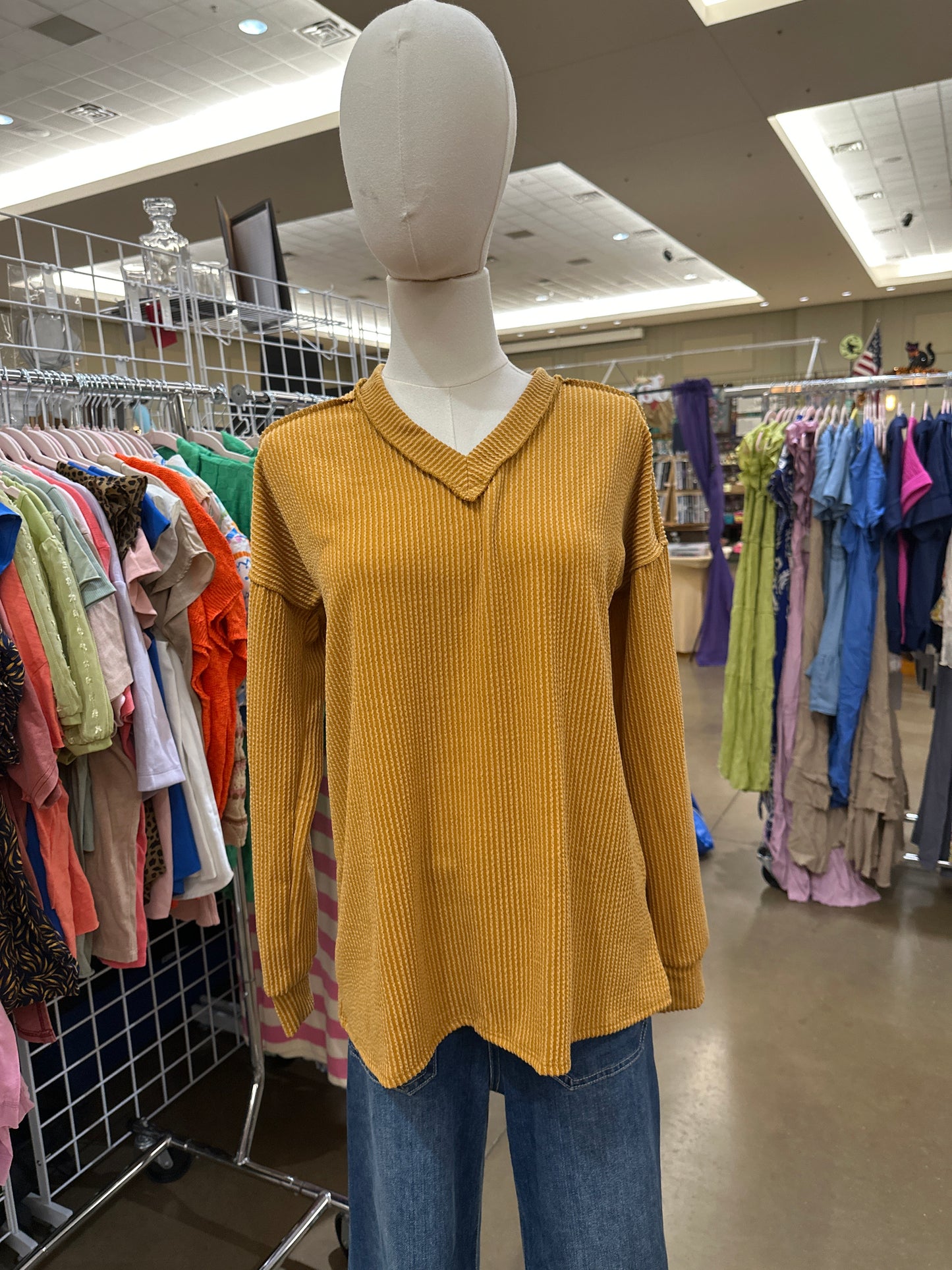 Alina Corded V Neck top