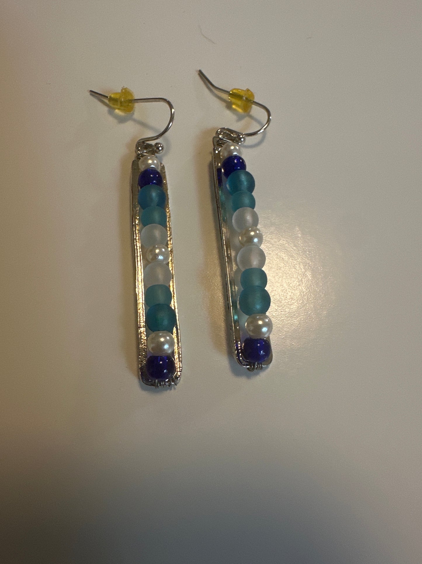 LAF 13 Silver Earrings with Pearls and Beads