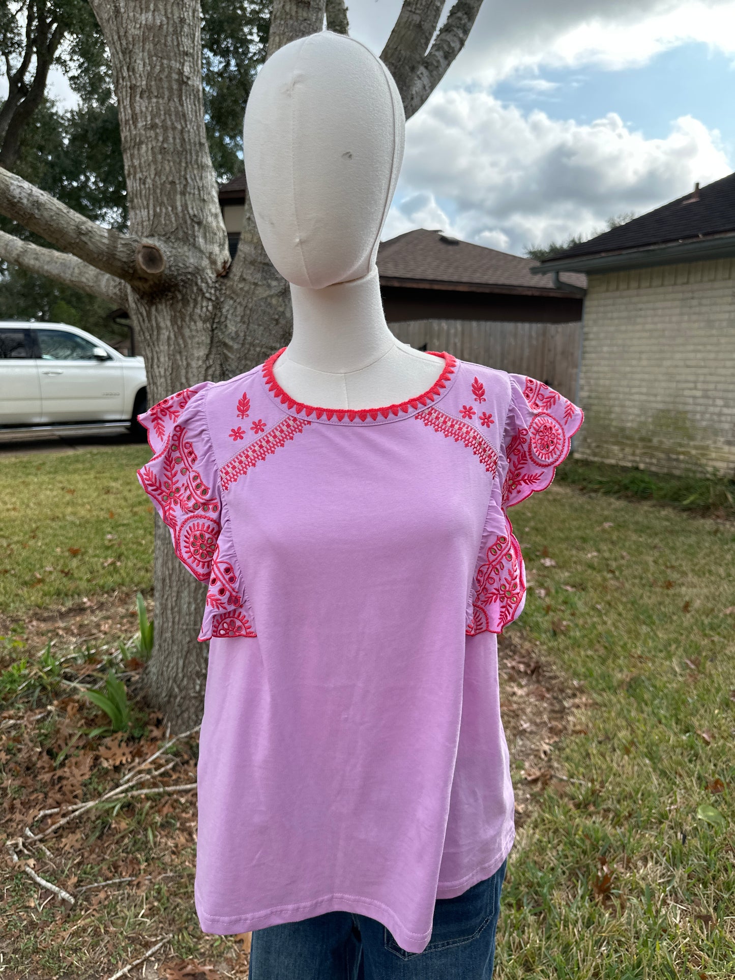 Dylan embroidered top