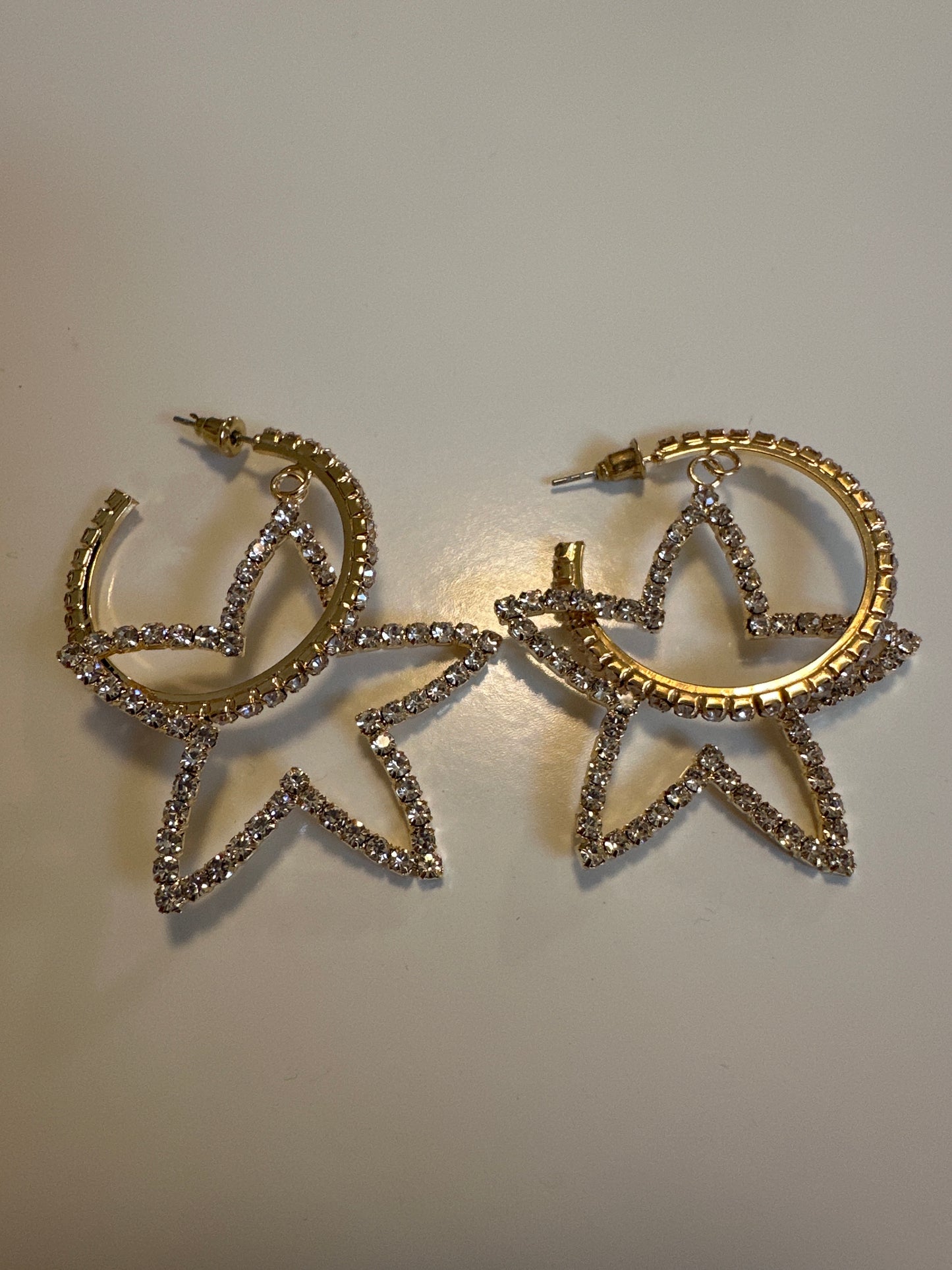 ATG 3 Star Rhinestone Earrings