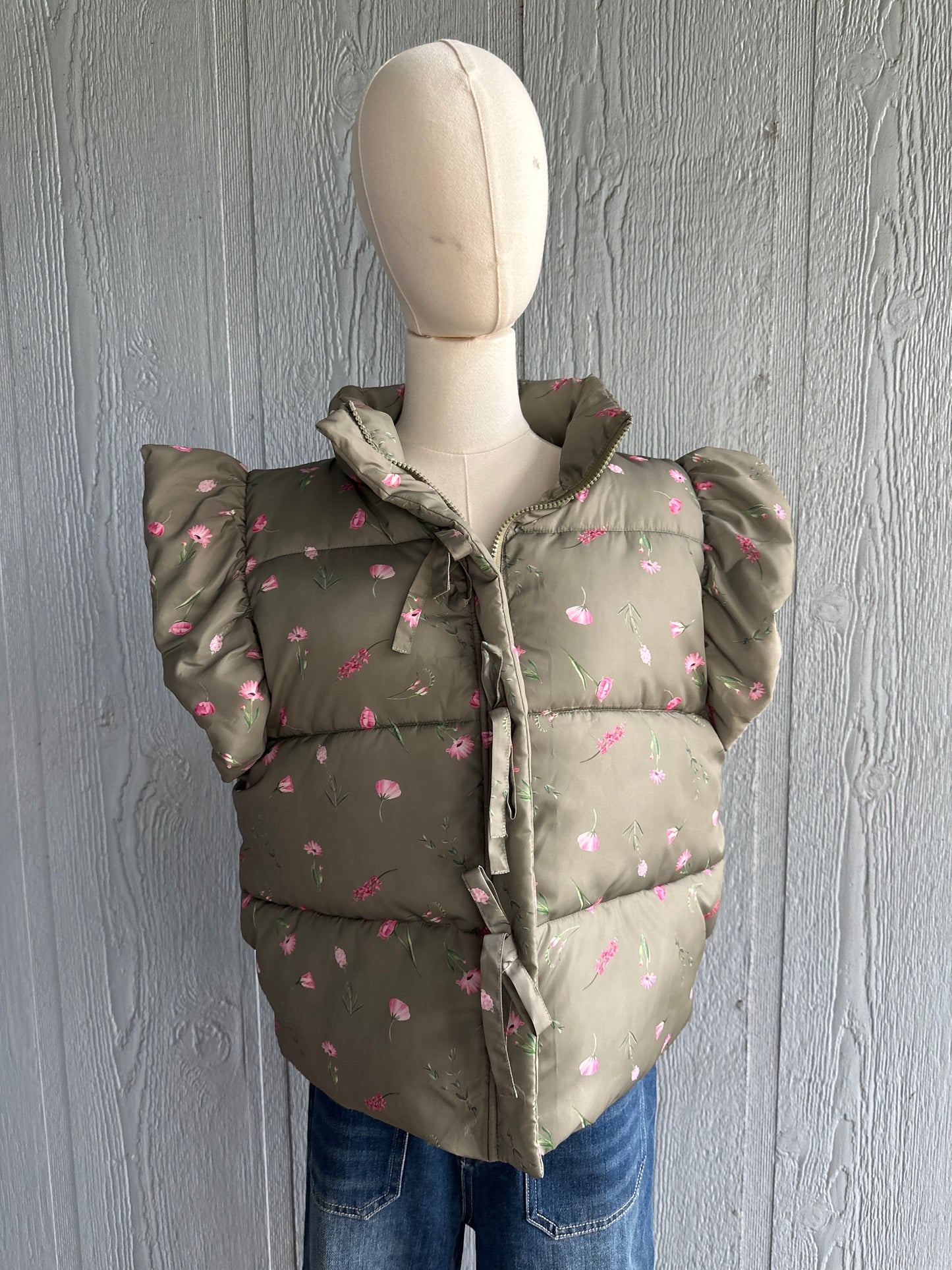 Veronica Floral Puffer Vest