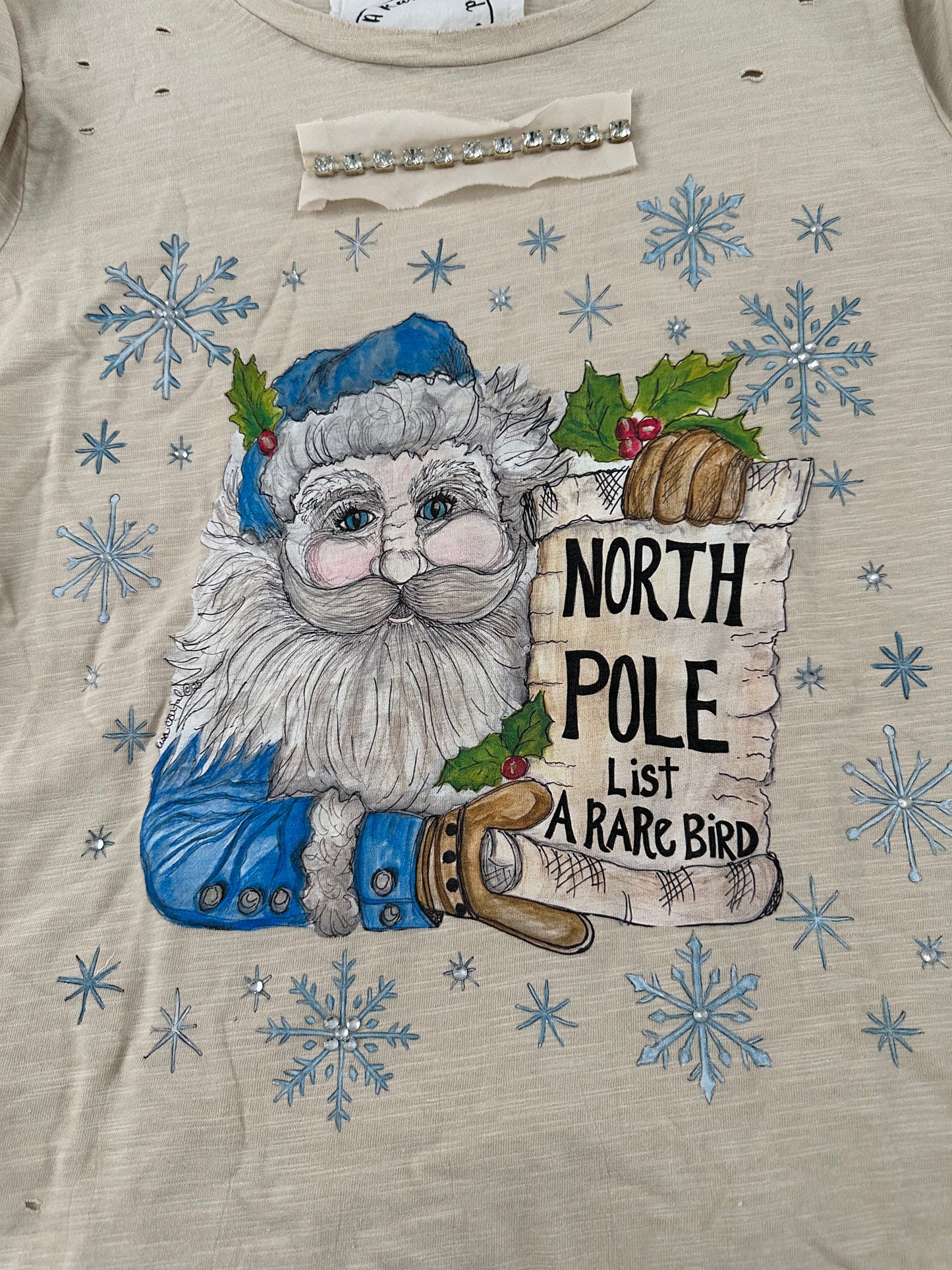 North Pole List Distressed Tee