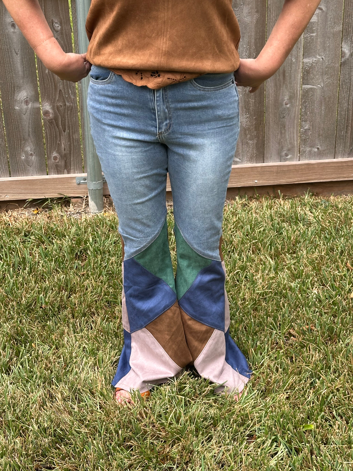 Joy Microfiber Color Block Jeans