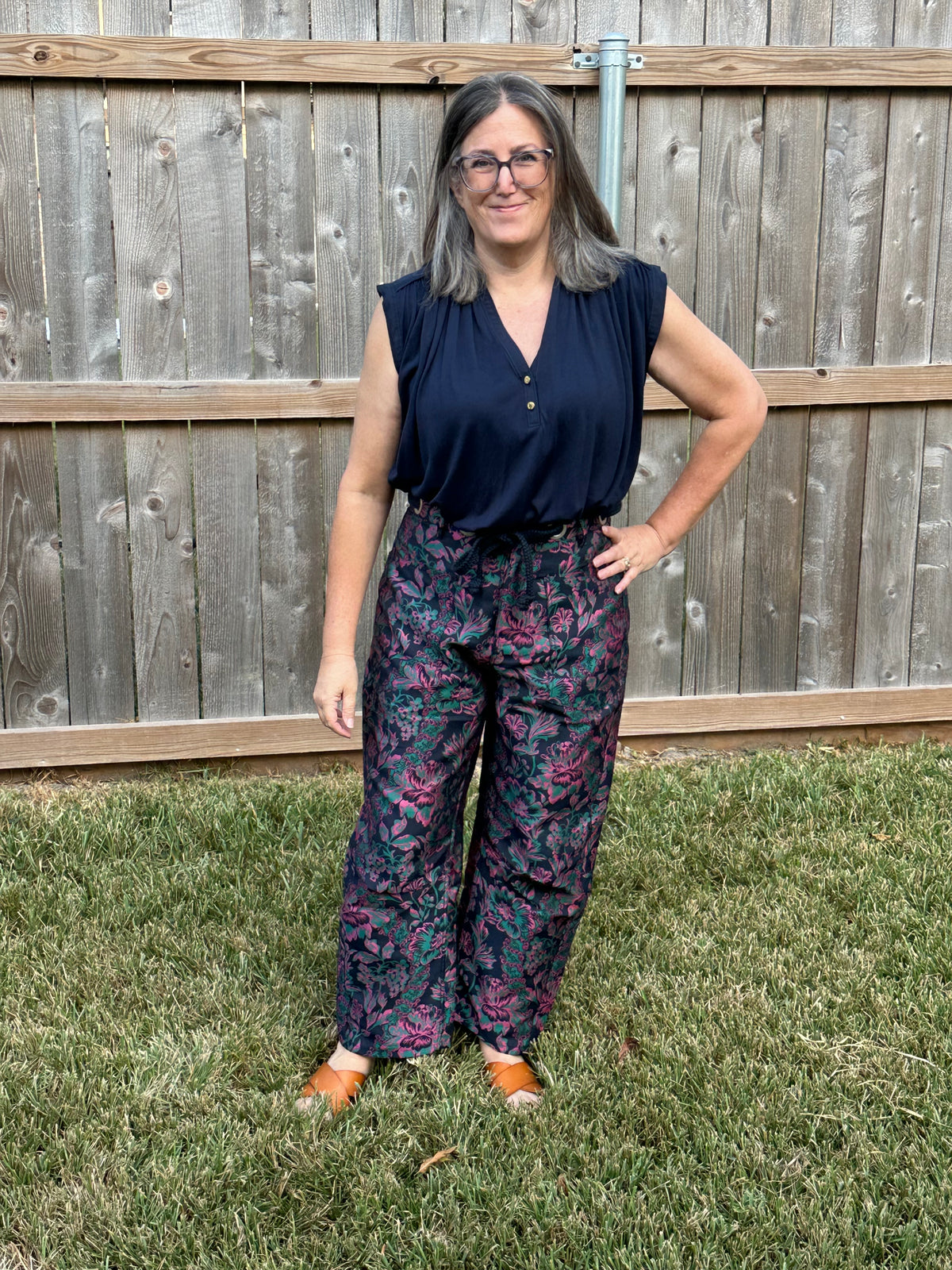 Amie Floral Embroidery Pants