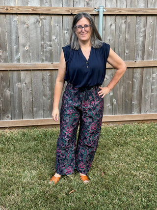Amie Floral Embroidery Pants