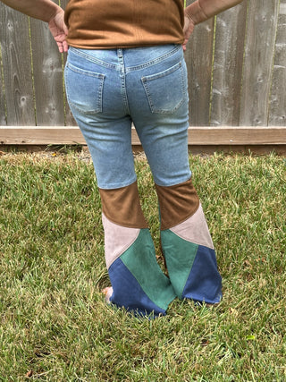 Joy Microfiber Color Block Jeans
