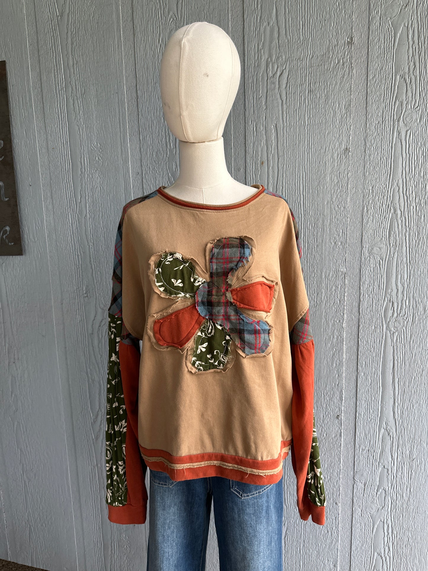 Amina patchwork sweatshirt