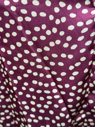 Lina Polka Dot Bubble Hem Top - Rich Eggplant