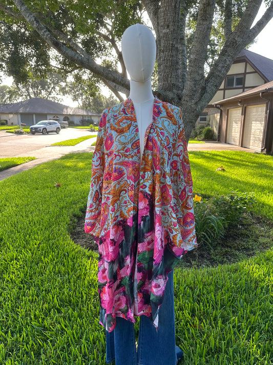 RB 19 Paisley and Floral Kimono