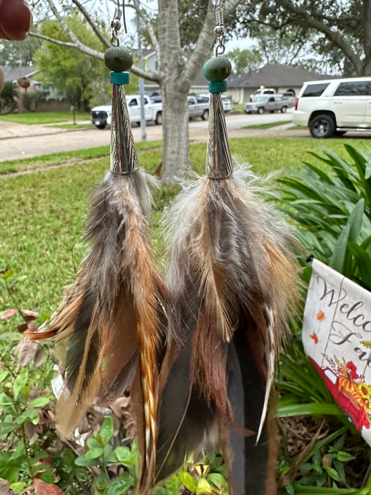 Feather earrings