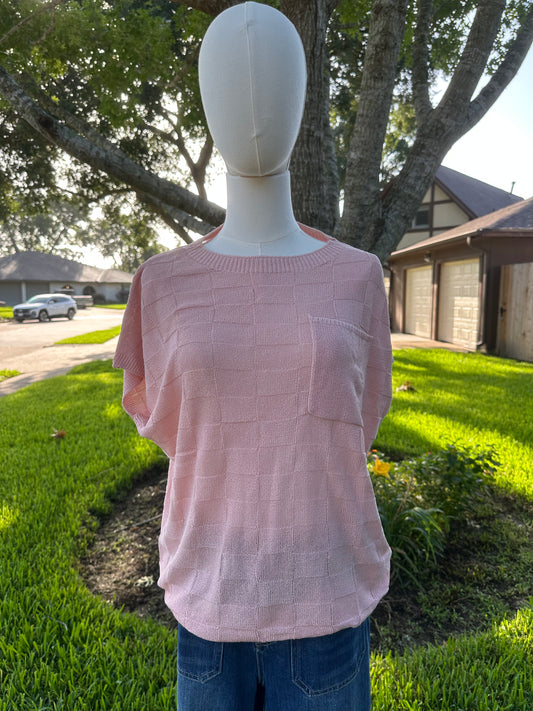 Pinky Checkered Sweater