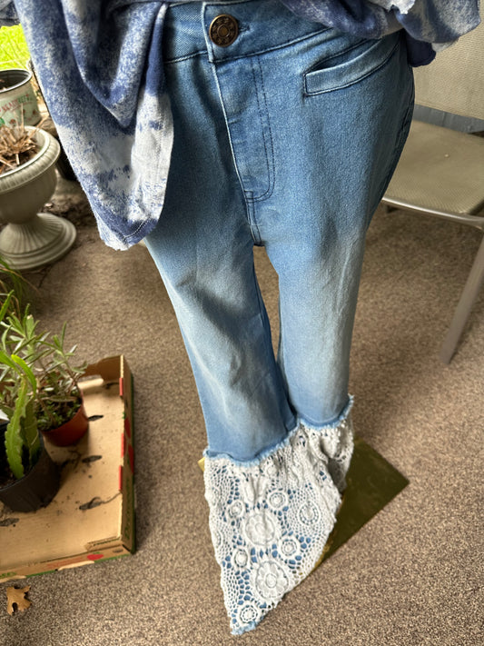 RB 21 Lace Embellished Jeans