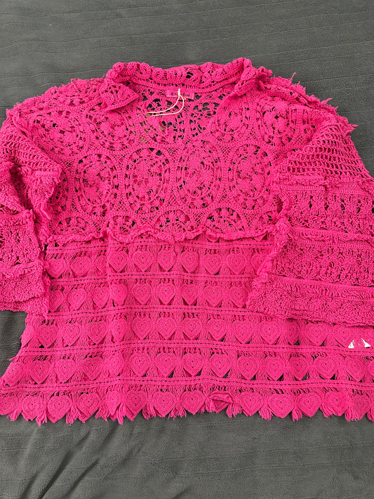 Pinky Crocheted Top