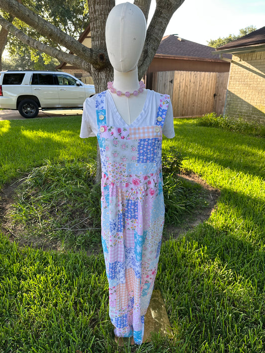 Nell Floral Wide-Leg Overalls – Relaxed Comfort Fit